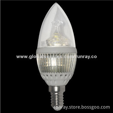 4W E14 LED Candle Bulb with 85-265V AC, Bridgelux Chip, 400lm, 3-year Warranty, CE/RoHS MarkNew